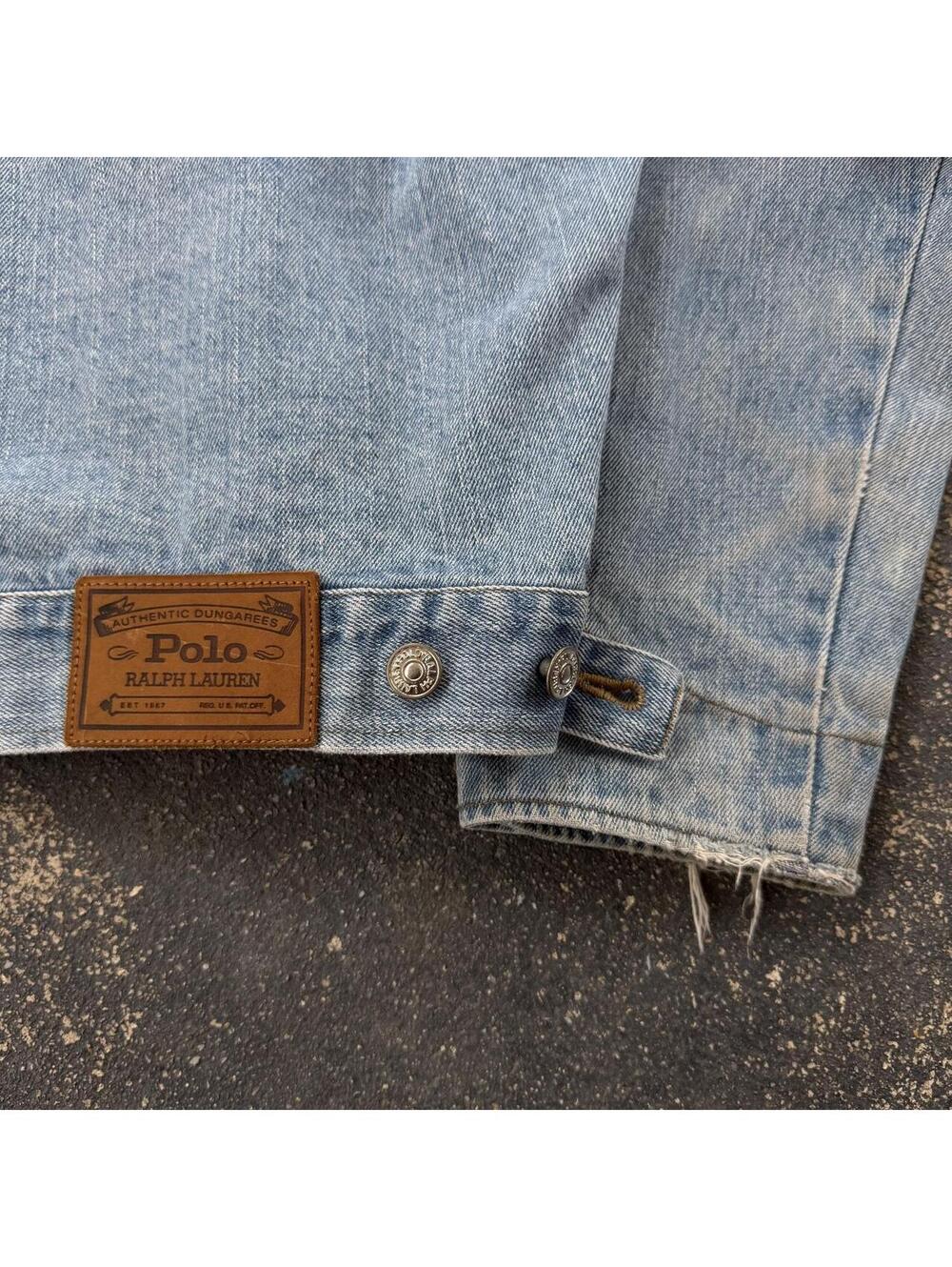 Vintage 2001 Polo Ralph Lauren Corduroy Denim Flag Jacket - Picture 5 of 7
